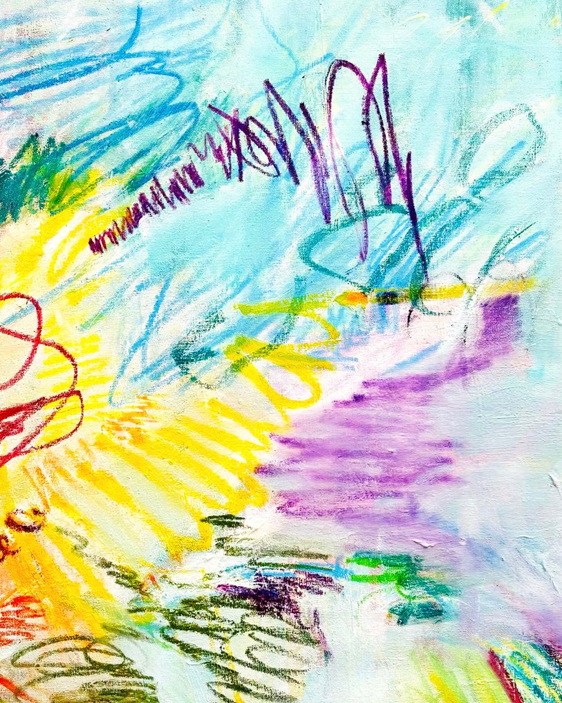 Cristine Balarine - Uprising #02 - panel 2 of 2 _ XL original large abstract painting #3.2