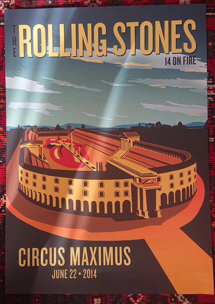 Anonymous - Poster Rolling Stones concert Roma 14 On Fire - Δεκαετία του 2010 #1.0