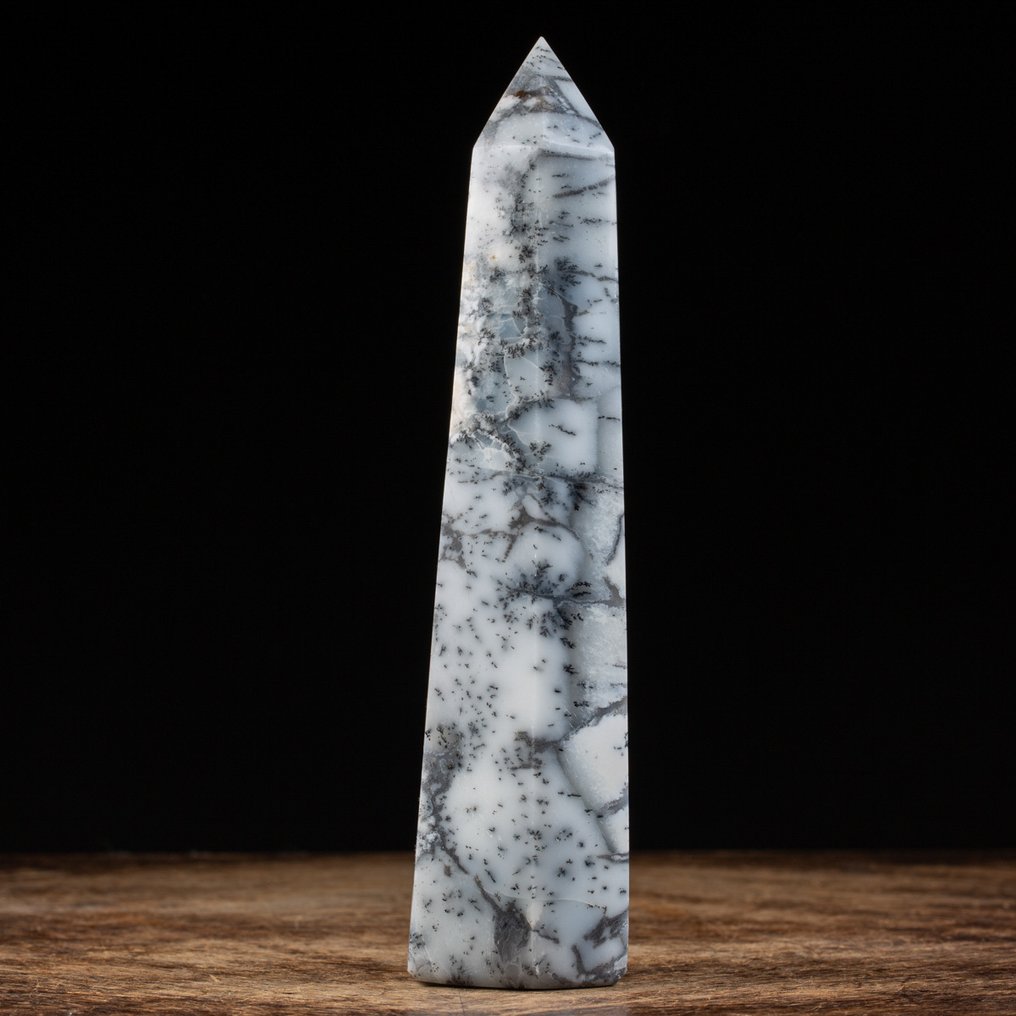 Dendritic Agate Obelisk – Madagascar – First Choice Mineral - Höhe: 233 mm - Breite: 67 mm- 1110 g #2.1
