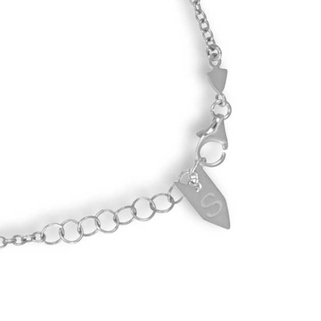 Colar com pingente - 18 K Ouro branco - 0.36ct. tw. Ónix. - Diamante #1.0