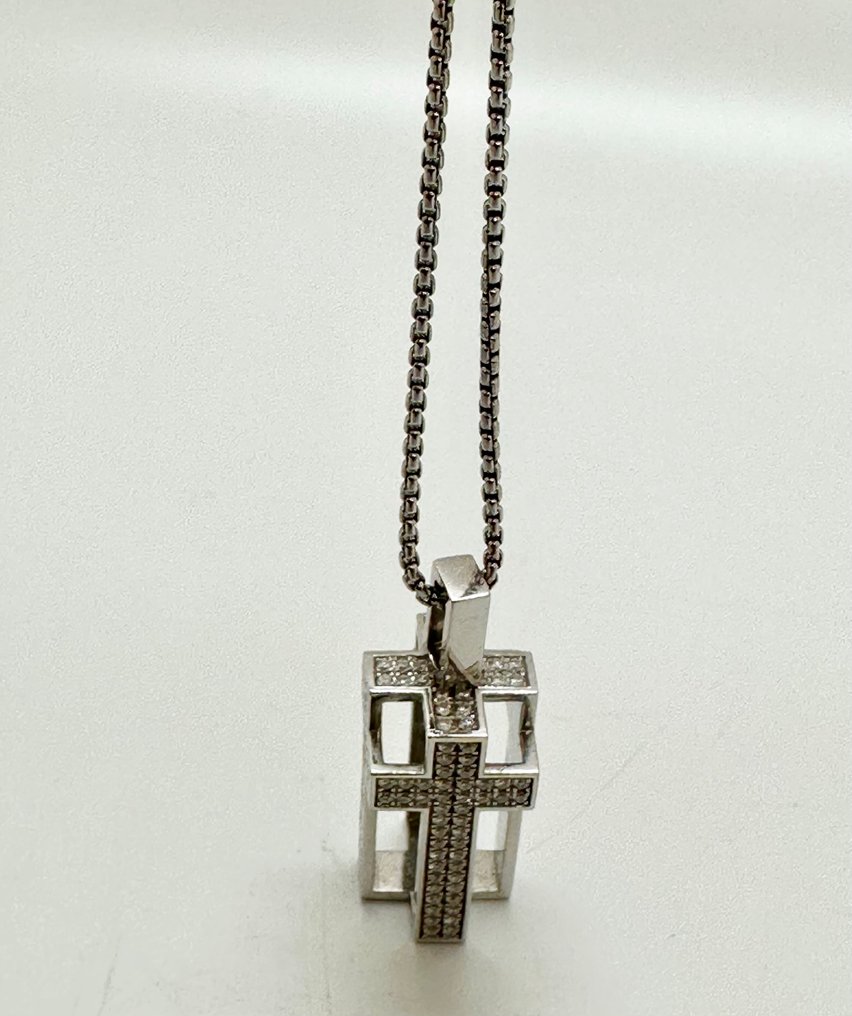 Other brand - Colar com pingente - 18 K Ouro branco - Roger Dubuis diamantes #4.3