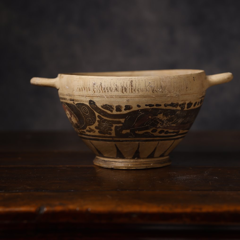 古希臘，邁錫尼 科林斯天球瓶，宽23厘米 - 10 cm #4.3