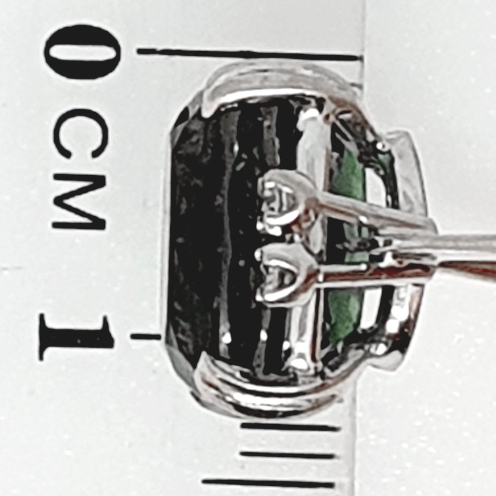 Δαχτυλίδι - 18 καράτια Λευκός χρυσός Περίδοτο - Διαμάντι #2.1