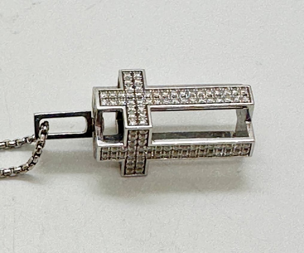 Other brand - Colar com pingente - 18 K Ouro branco - Roger Dubuis diamantes #2.1