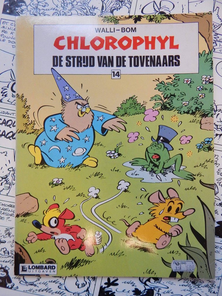 Walli - 1 Original page - Chlorophylle T14 - p.3 - Le Combat des mages - FR + NL tekst - 1988 #1.0