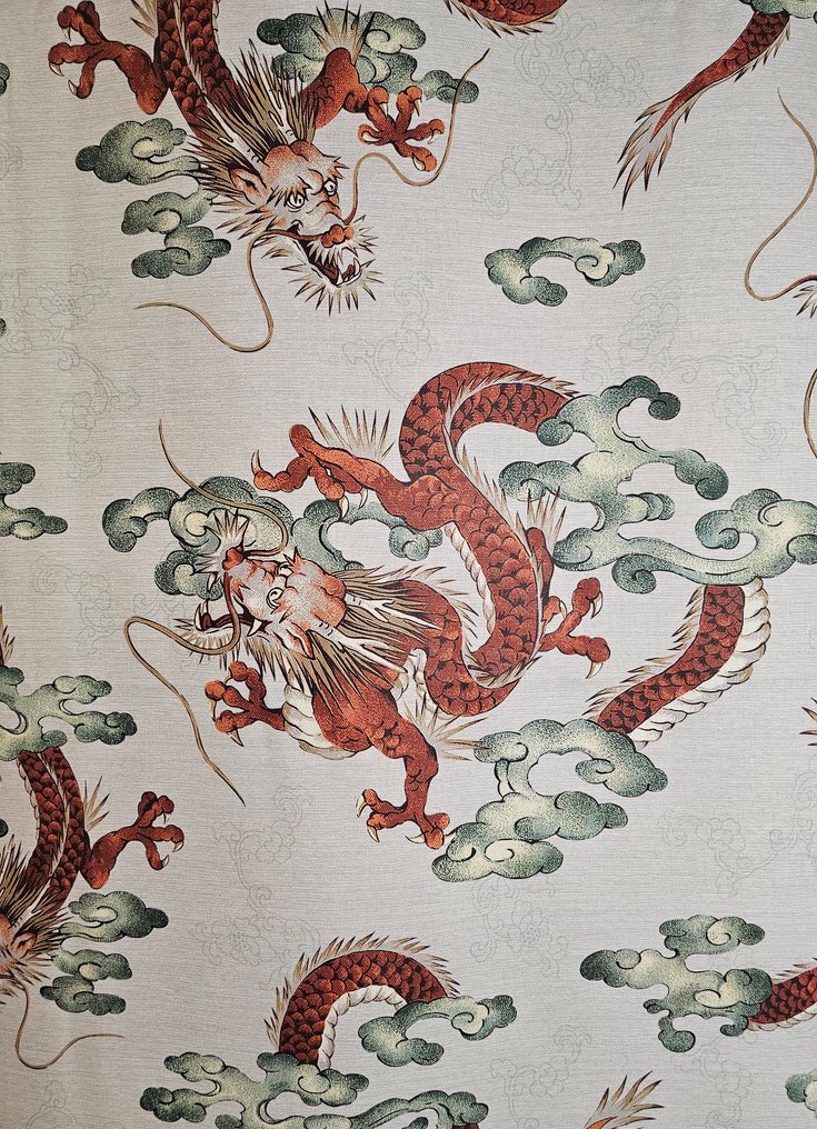 300x280cm! TESSUTO Originale Art Dèco Orientale - Drage Design - Tekstil  - 300 cm - 280 cm #1.0