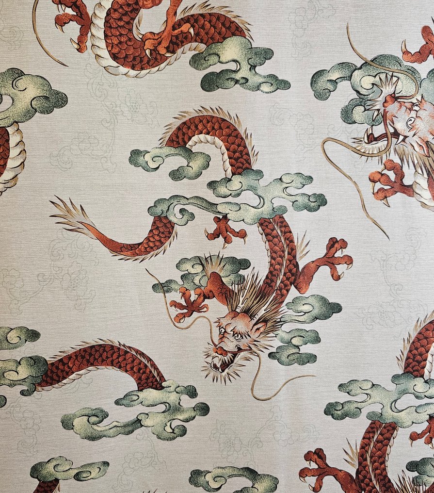 300x280cm! TESSUTO Originale Art Dèco Orientale - Drage Design - Tekstil  - 300 cm - 280 cm #2.1
