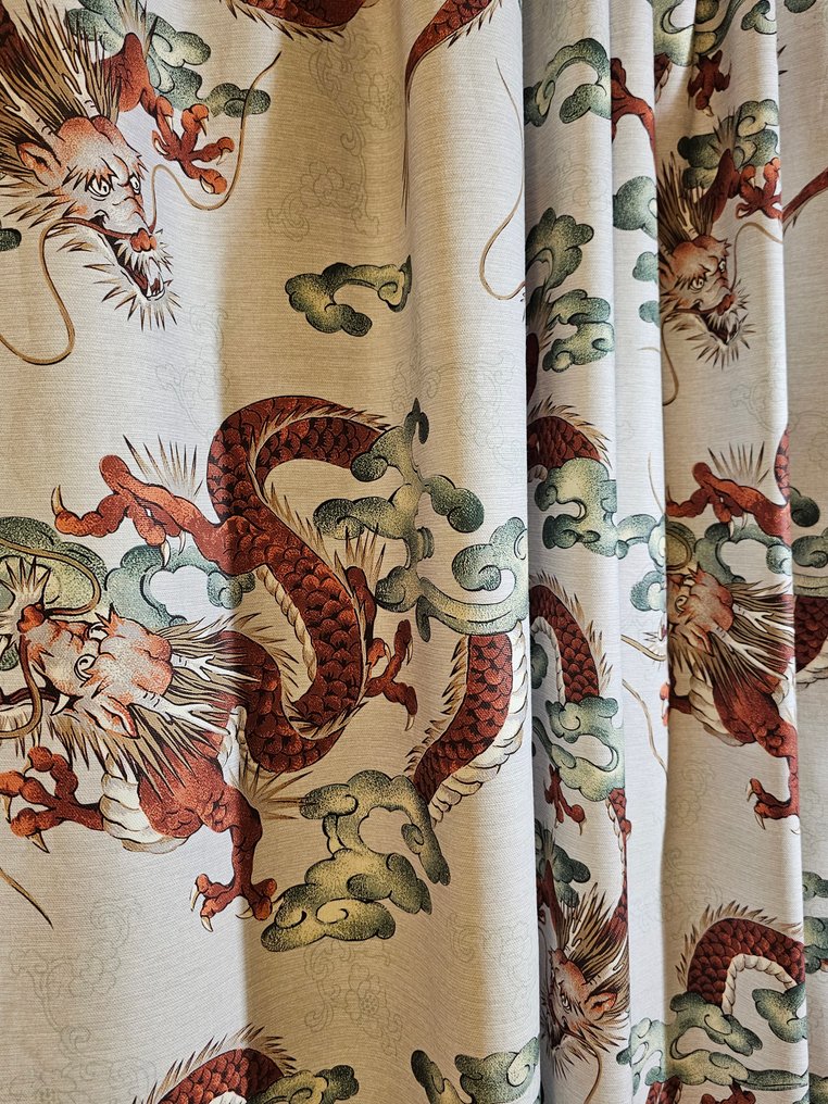 300x280cm! TESSUTO Originale Art Dèco Orientale - Drage Design - Tekstil  - 300 cm - 280 cm #1.0