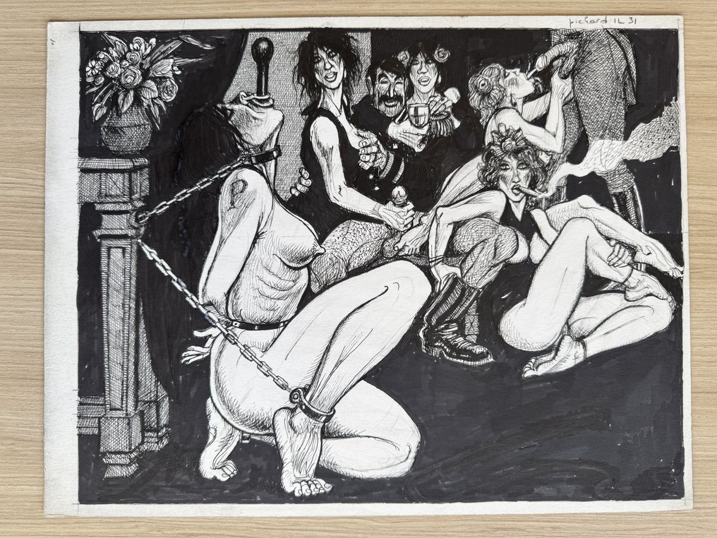 Pichard, Georges - 1 Original drawing - Paulette - Pages de garde #1.0