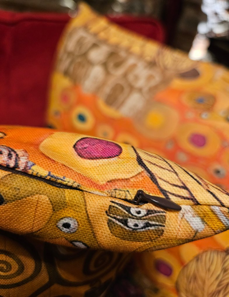Set de 2 perne Gustave Klimt Art Nouveau -60x60cm- Umplute, Design artistic - Pernă #4.3