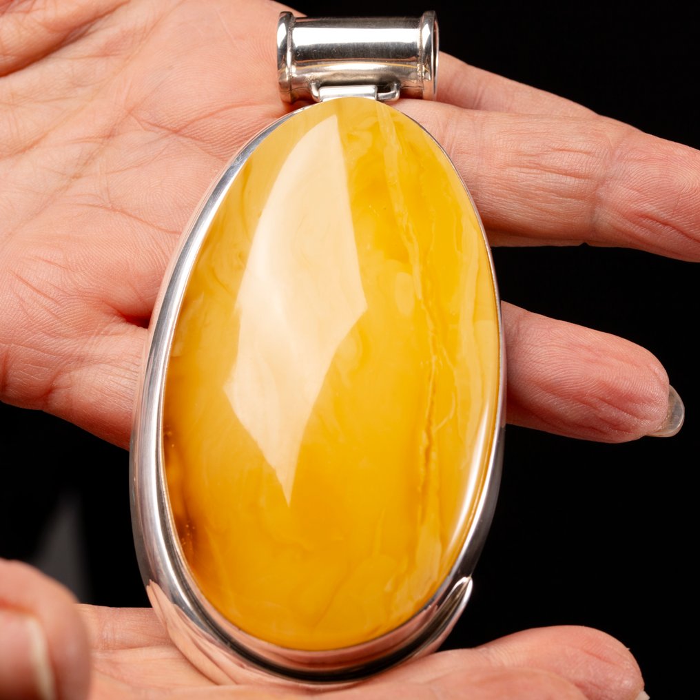 Fantastic! A collectible piece of jewelry… Unique! See the bigger size. Exclusive and rare Baltic fossil amber silver pendant. - Height: 115 mm - Width: 56 mm- 114 g #1.0