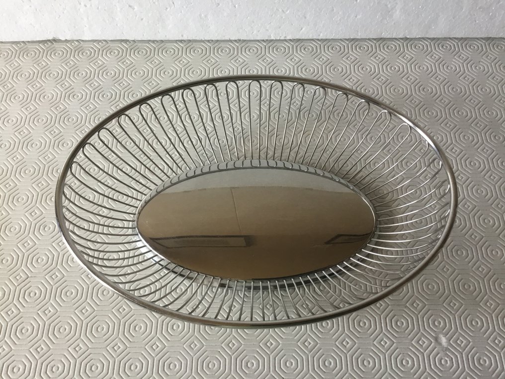 Alfra Alessi - Ufficio Tecnico Alessi - Bread basket (7) - Steel - Basket and coasters. #4.3