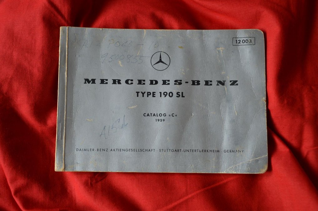 Brochure MercedesBenz Mercedes 190 SL Catalog C Spare Parts book