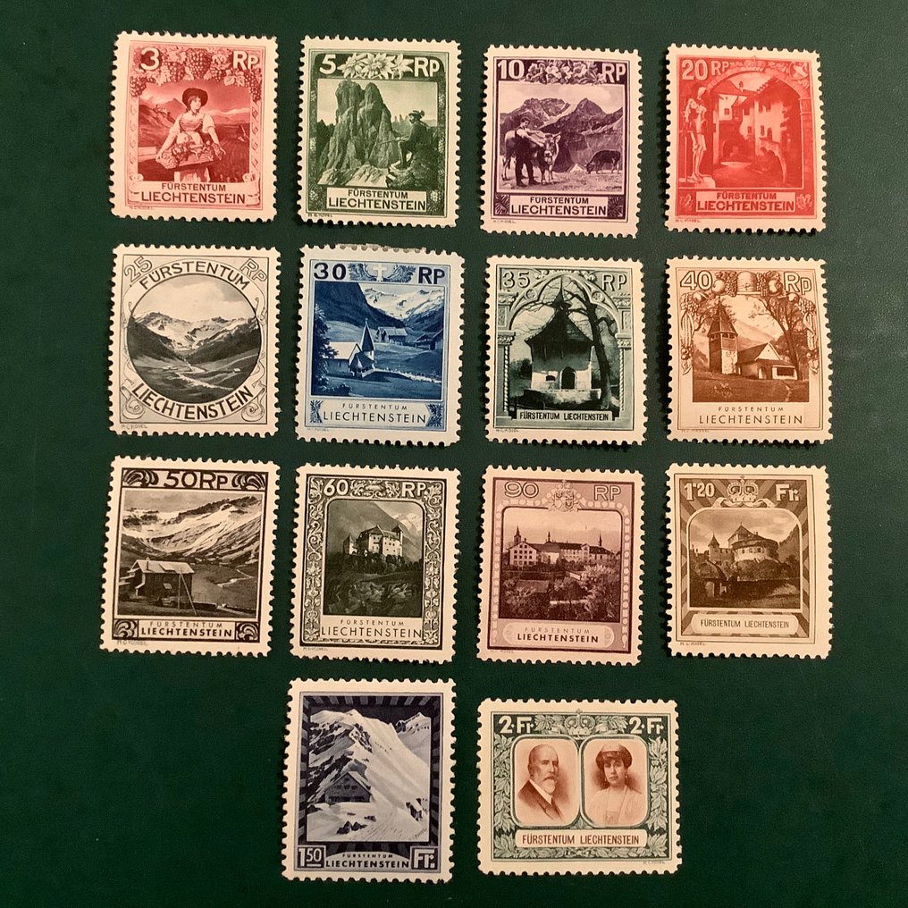Liechtenstein 1930 - Landskap og herskappar - Michel 94/107 #1.0