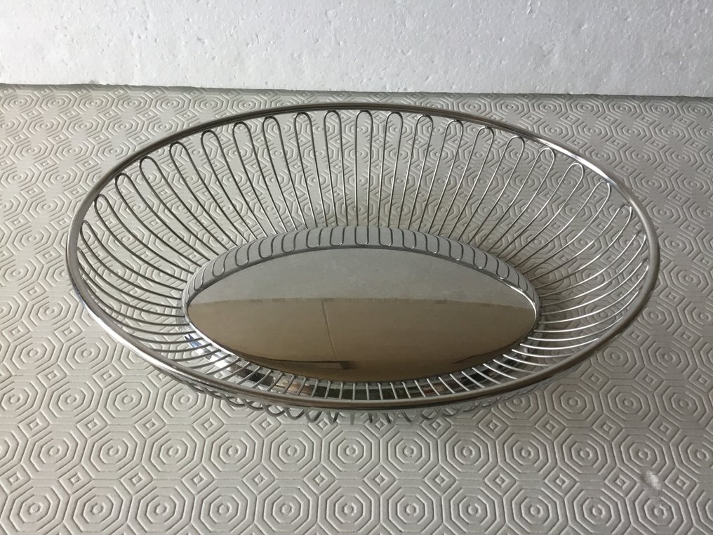 Alfra Alessi - Ufficio Tecnico Alessi - Bread basket (7) - Steel - Basket and coasters. #3.2