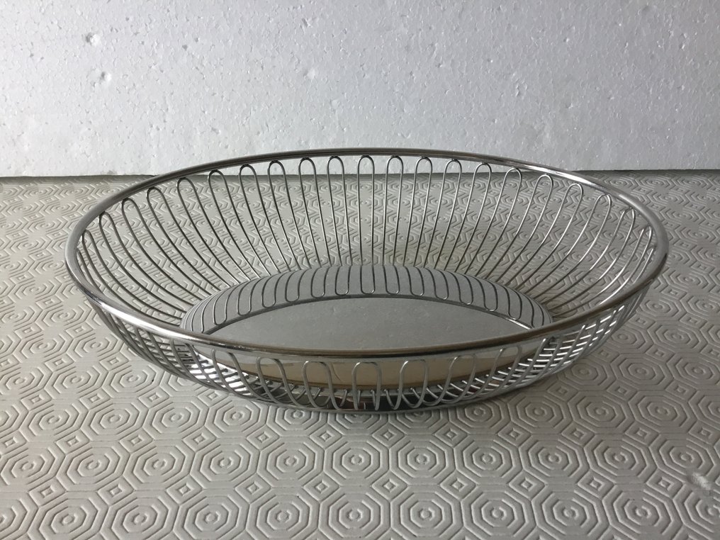 Alfra Alessi - Ufficio Tecnico Alessi - Bread basket (7) - Steel - Basket and coasters. #1.0