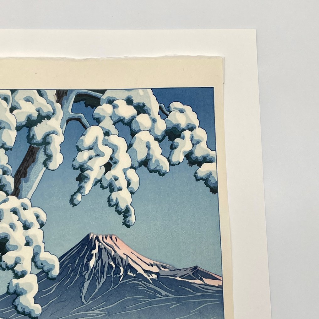 Woodblock Print 'Fuji no yukihare' 富士の雪晴 (田子の浦) (Clear weather after snowfall in Mt Fuji) - Reiwa - Kawase Hasui (1883-1957) - Published by Doi Eiichi - Ιαπωνία #2.1