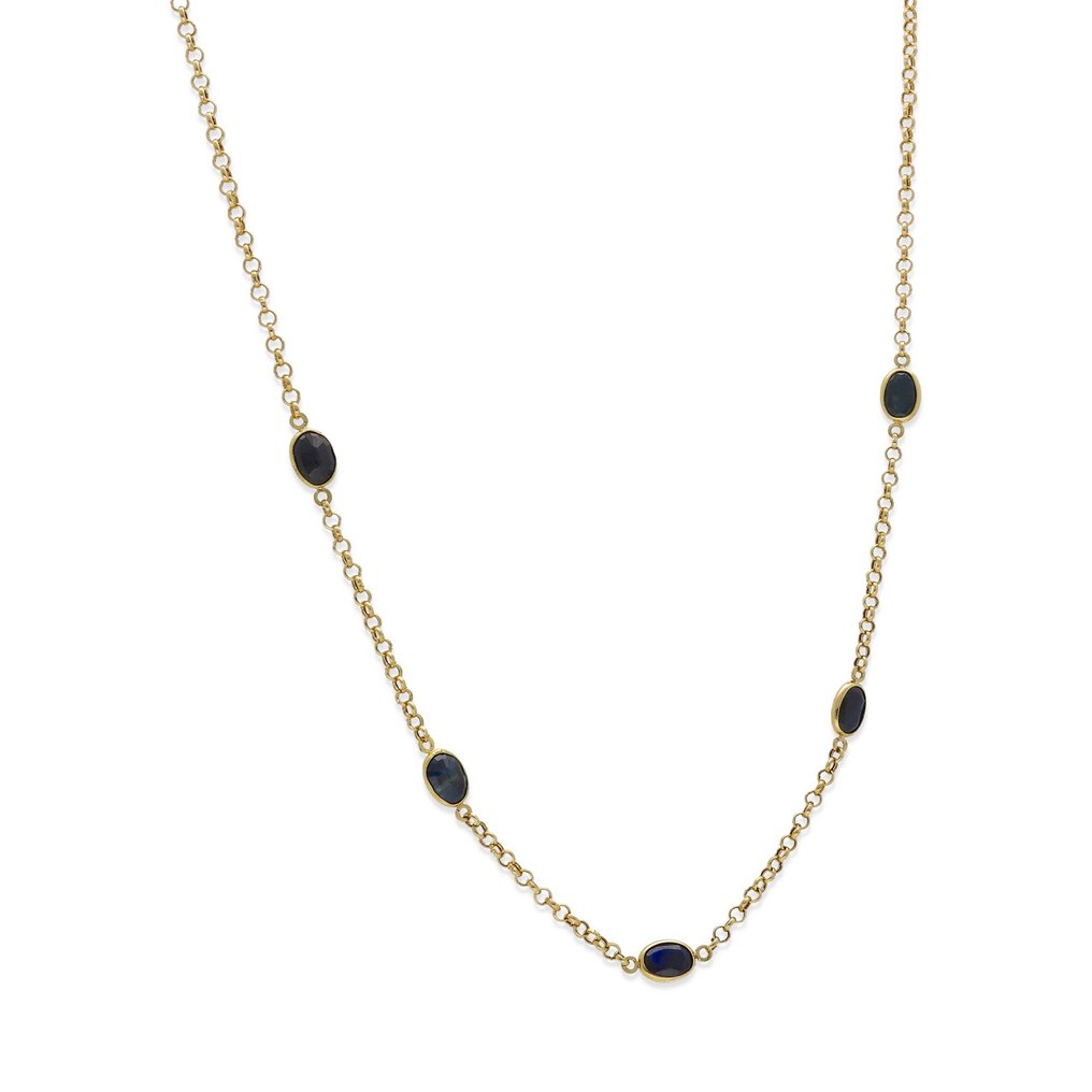 Κρεμαστό κόσμημα - 18 καράτια Κίτρινο χρυσό Ζαφείρι #2.1