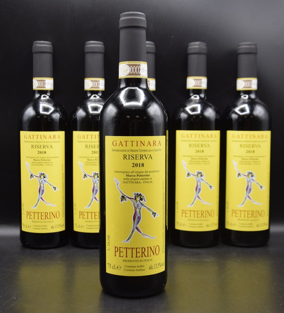 2018 Petterino, Gattinara - Piemonte Riserva - 6 Bottiglie (0,75 L) #2.1