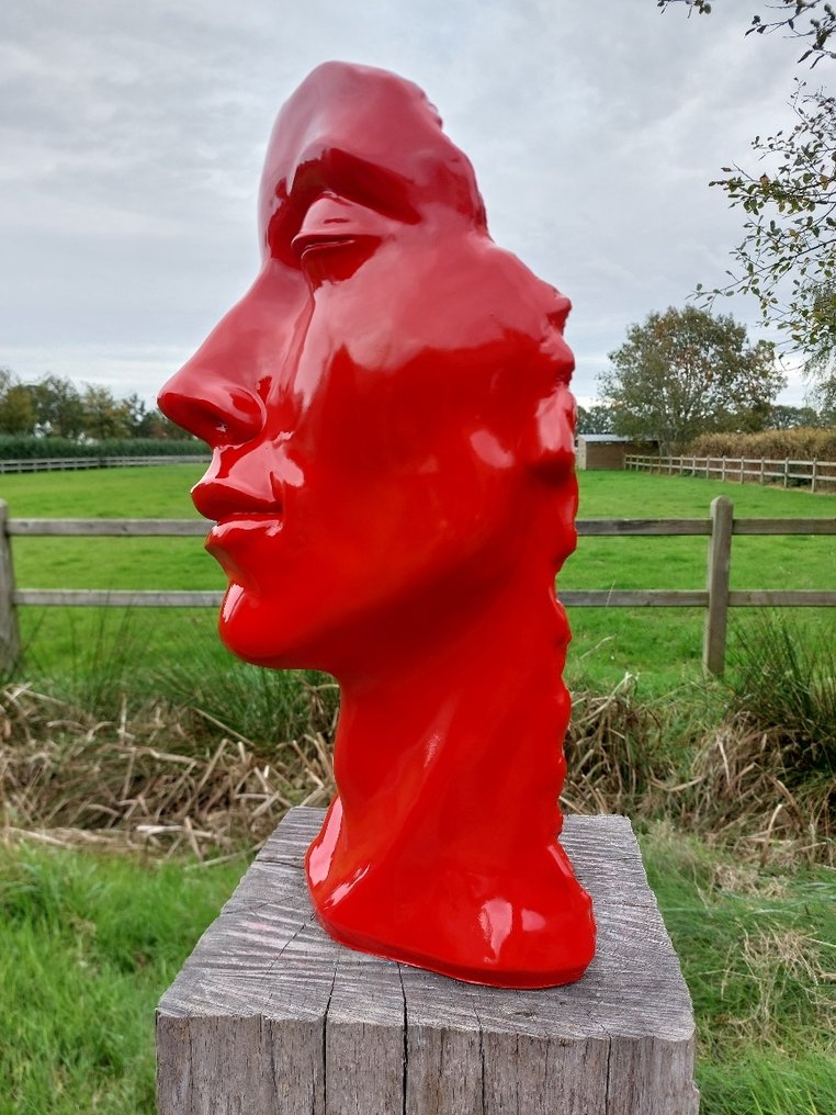 Statue, head red color - 50 cm - polyresin #4.3