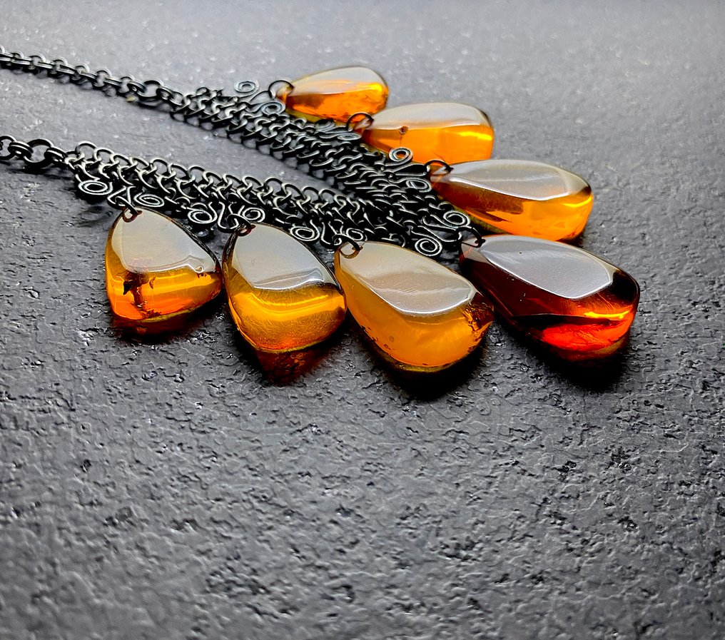 Big Genuine Baltic Amber pendants collar necklace vintage Amber Succinite auction online Catawiki