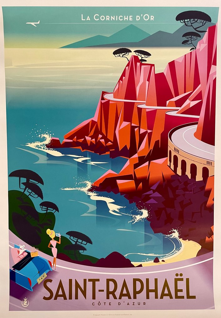 Monsieur Z - Affiche de Tourisme "Saint-Raphaël La Corniche d'Or" - 2016 #1.0