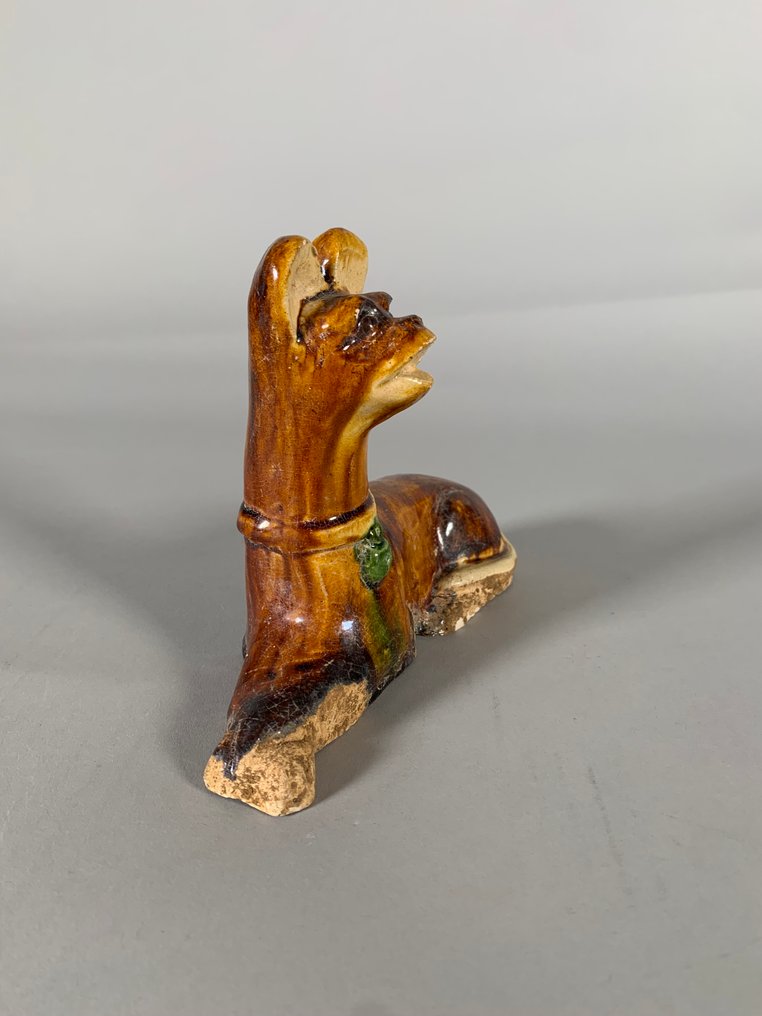 Chinois ancien, empire unifié des Tang Terre cuite chien de garde - 15 cm #4.3