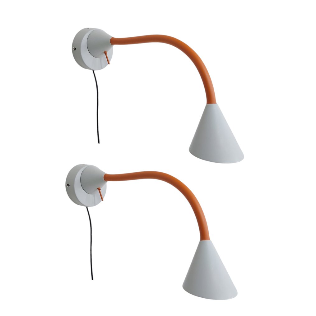 Seed Design - Væglampe (2) - Vanessa - Orange/Grå - Metal - 2 stykker - Ingen reservdel #1.0