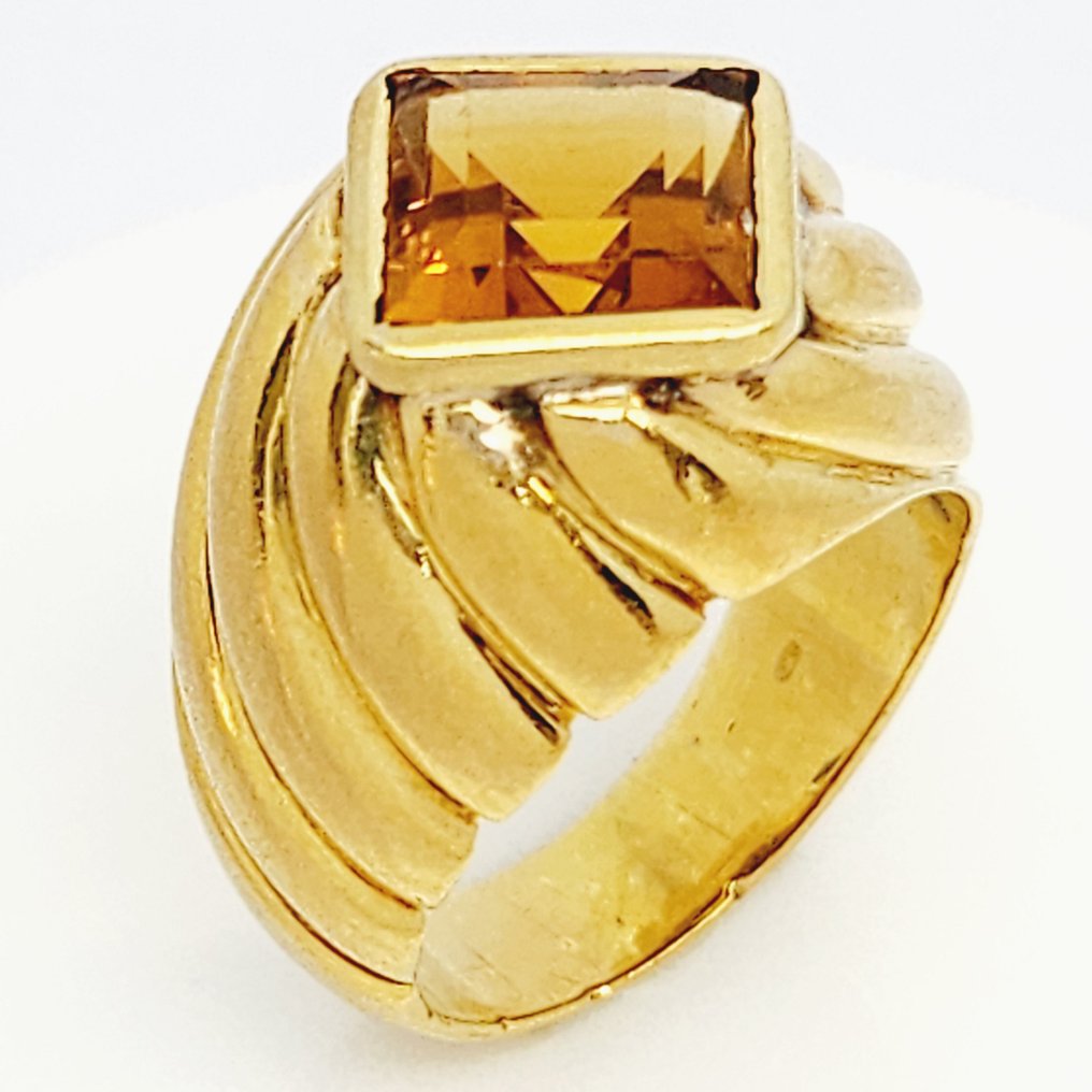 Inel - 18 ct. Aur galben -  4.00ct. tw. Cuarţ #2.1