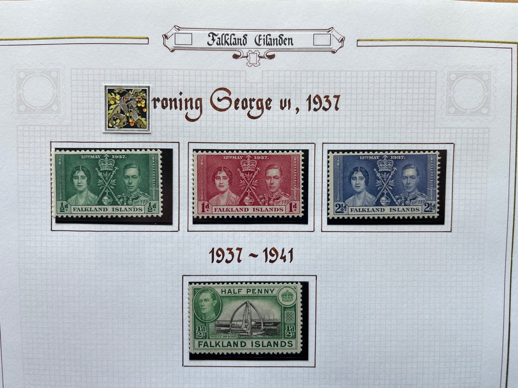 Falkland Islands 1904/1956 Collection of loose selfmade sheets