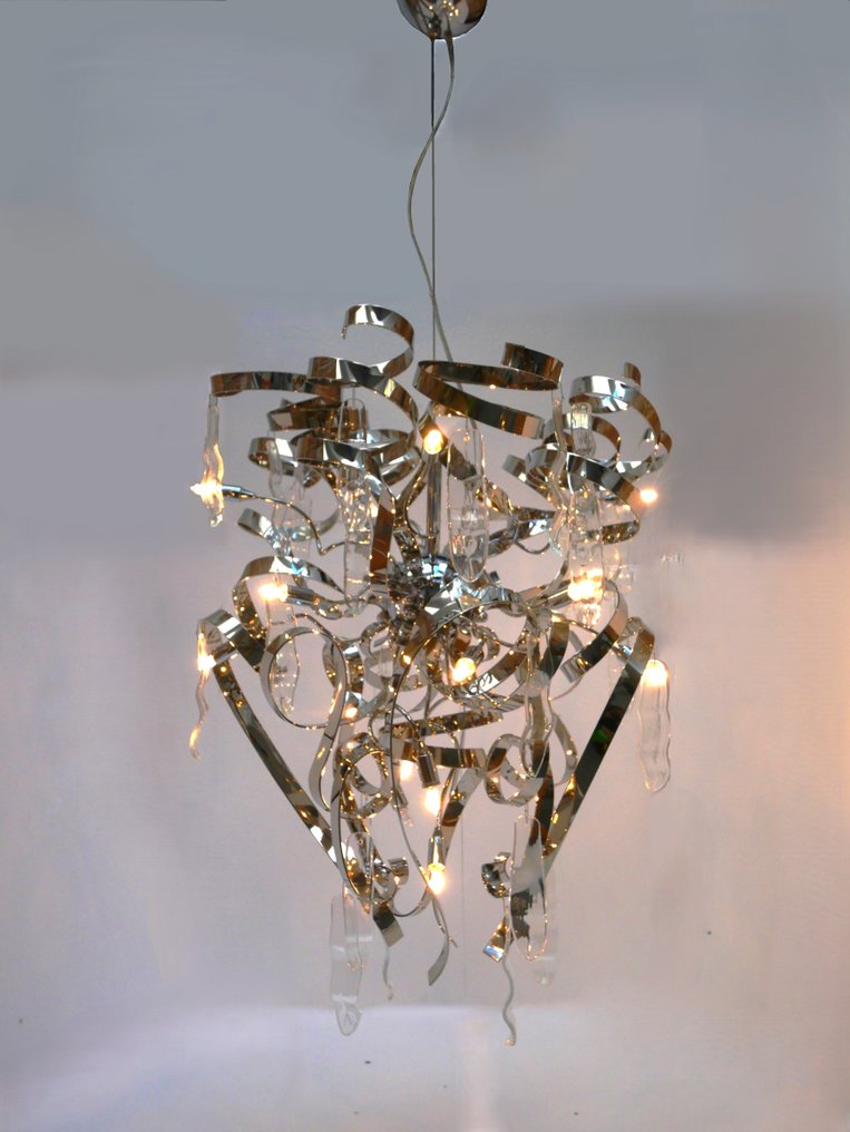 modern 80cm - Πολυέλαιος - Μέταλλο, Γυαλί #1.0