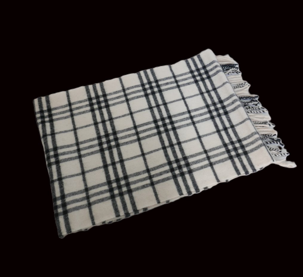 Burberry - 100% Lambswool Ivory Nova Check - Sciarpa #2.1