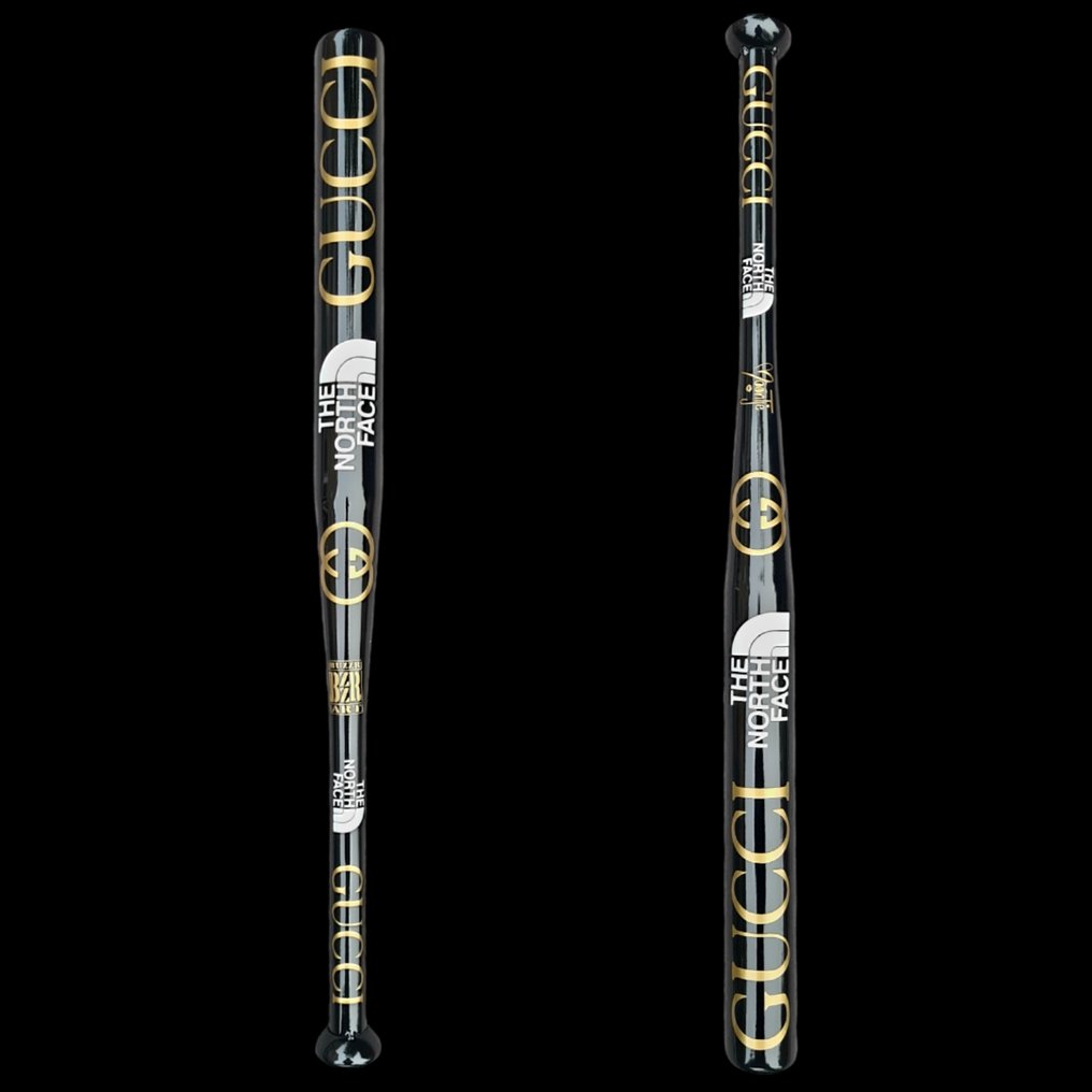 Moontje - Gucci - North Face Baseball Bat Black-Gold-White edition. #1.0