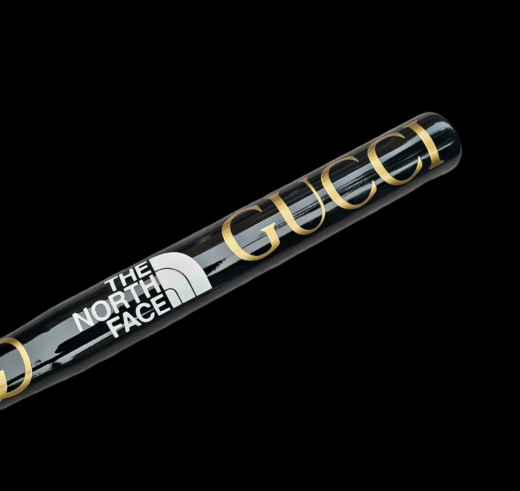 Moontje - Gucci - North Face Baseball Bat Black-Gold-White edition. #1.0