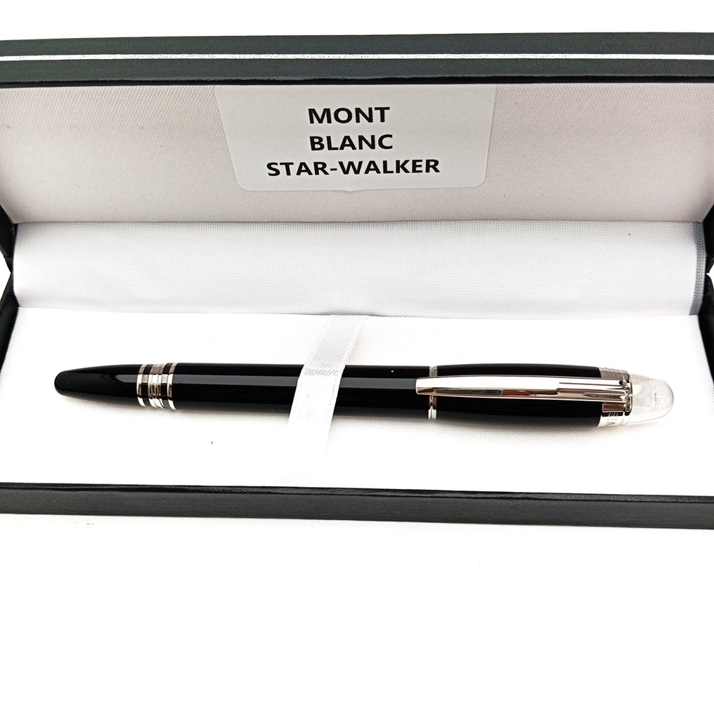 Montblanc Platinum Resin Fountain Pen has never been used or inked Starwalker Fountain pen auction online Catawiki