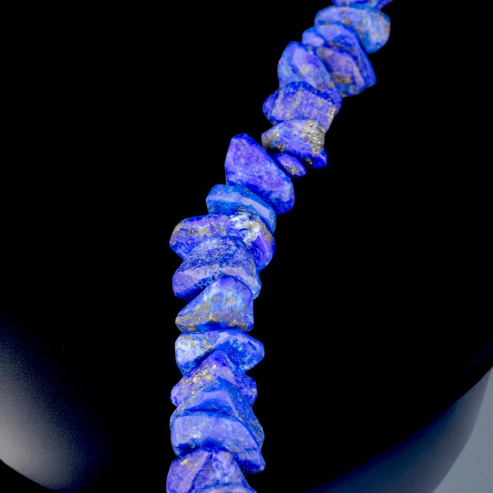 Φυσικό κολιέ από Αφγανιστάν με Λαπιζλάτσι - Ύψος: 430 mm - Πλάτος: 15 mm- 68 g #2.1