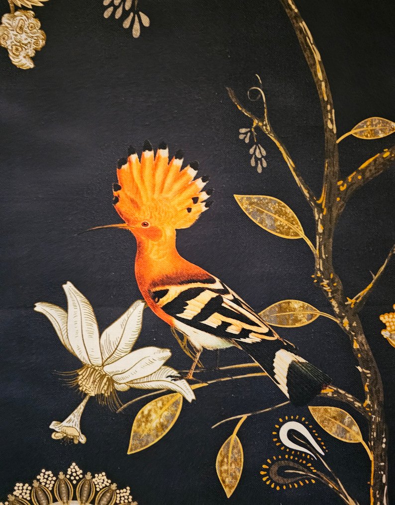 300x280cm! Tecido Art Déco exclusivo com Upupa - Design de Animais Realistas - Têxtil - 300 cm - 280 cm #1.0