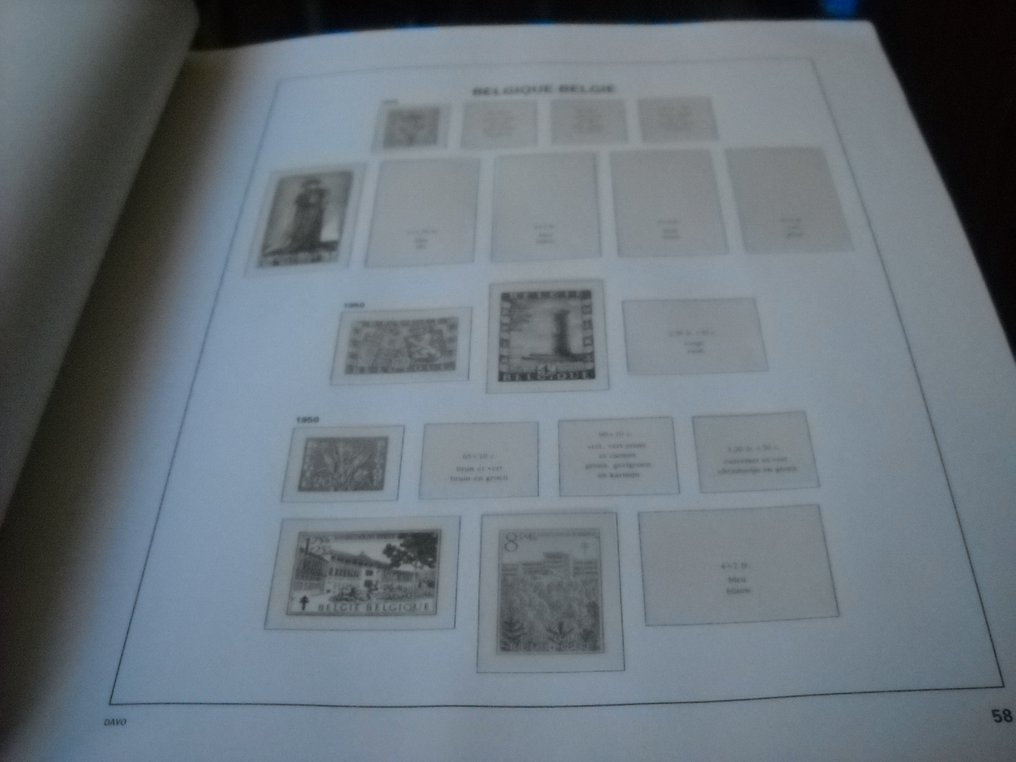 比利时  - 专辑 Davo LX II 1950年至1969年 #1.0