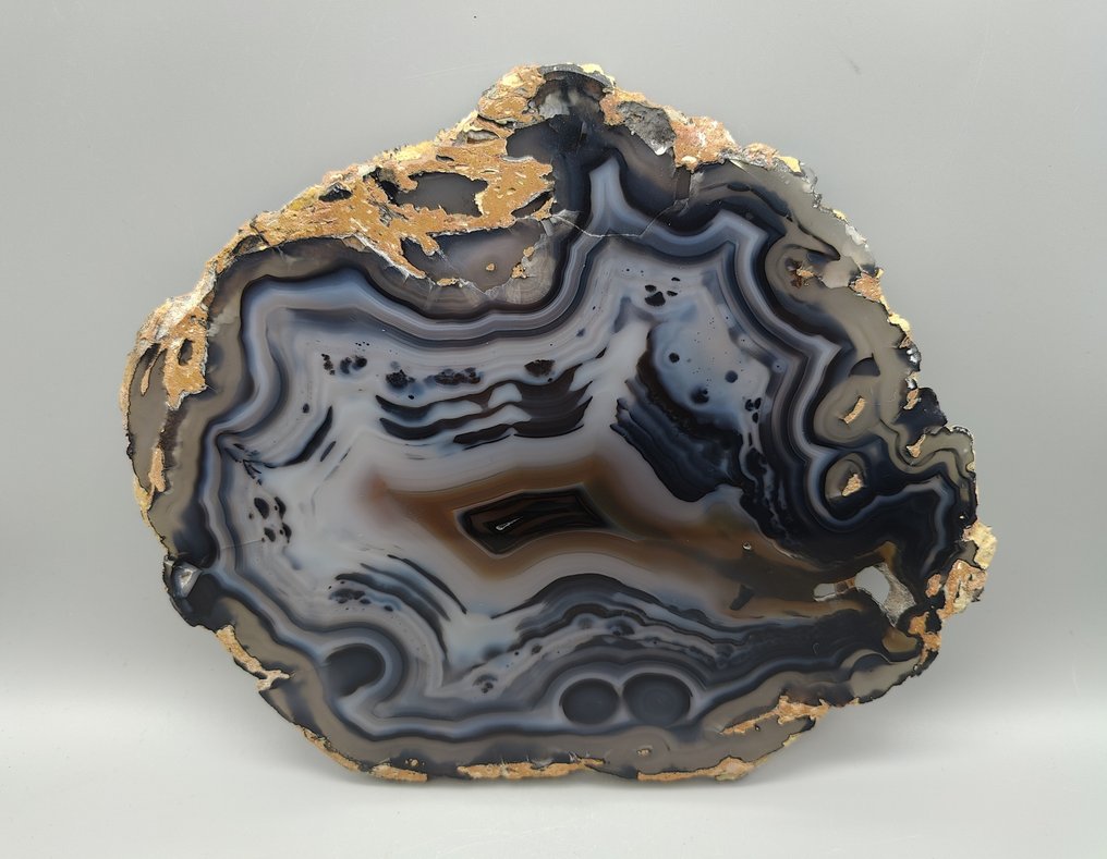 Agate - Minas Gerais - Brazil, a natural work of art! Slice - Height: 19.7 cm - Width: 23 cm- 479 g #2.1