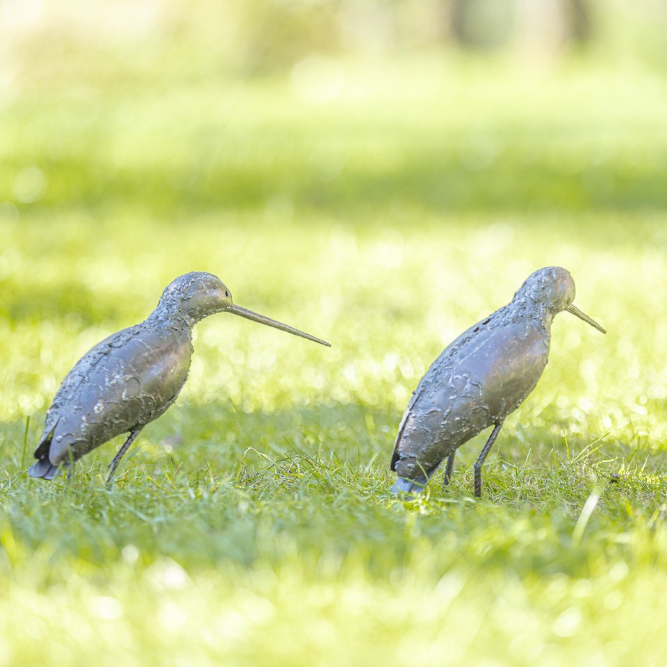 Γλυπτό, Twee steltlopers - 230 mm - Μέταλλο #2.1