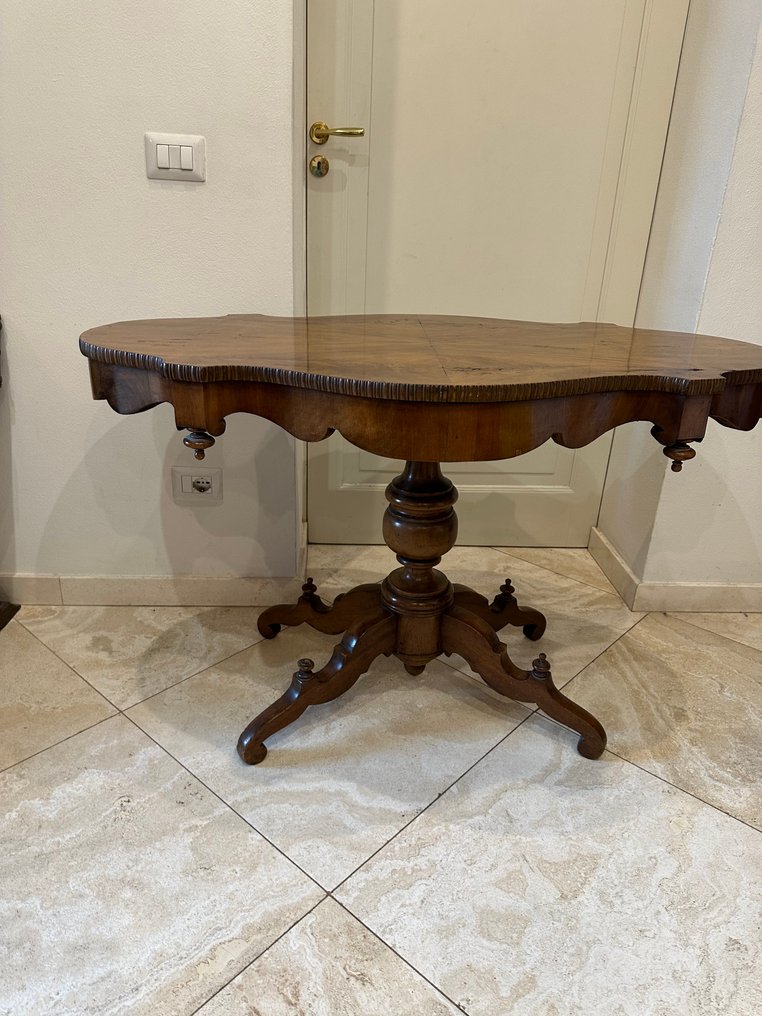 Midterbord - Valnød - Biscotti-bord 1850 #1.0