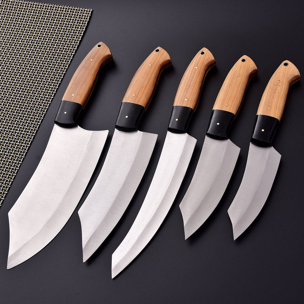 廚刀 - 橄榄木，高品质钢 - 北美 - 厨师刀 #1.0
