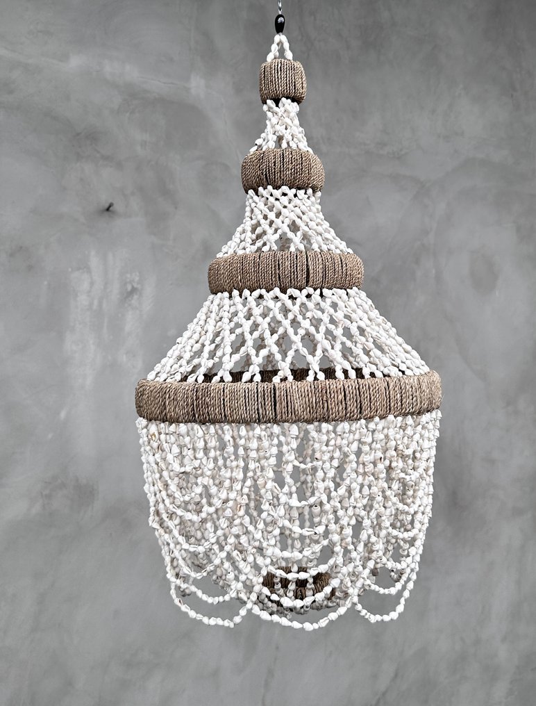 NO RESERVE PRICE - Πολυέλαιος - Εντυπωσιακό χειροποίητο φωτιστικό με κοχύλια - Shell #4.3