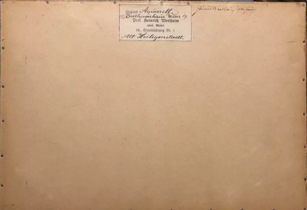 Heinrich Von Wertheim (1870/75-1945) - Alt-Heiligenstadt, Beethovenhaus 1930 #2.1
