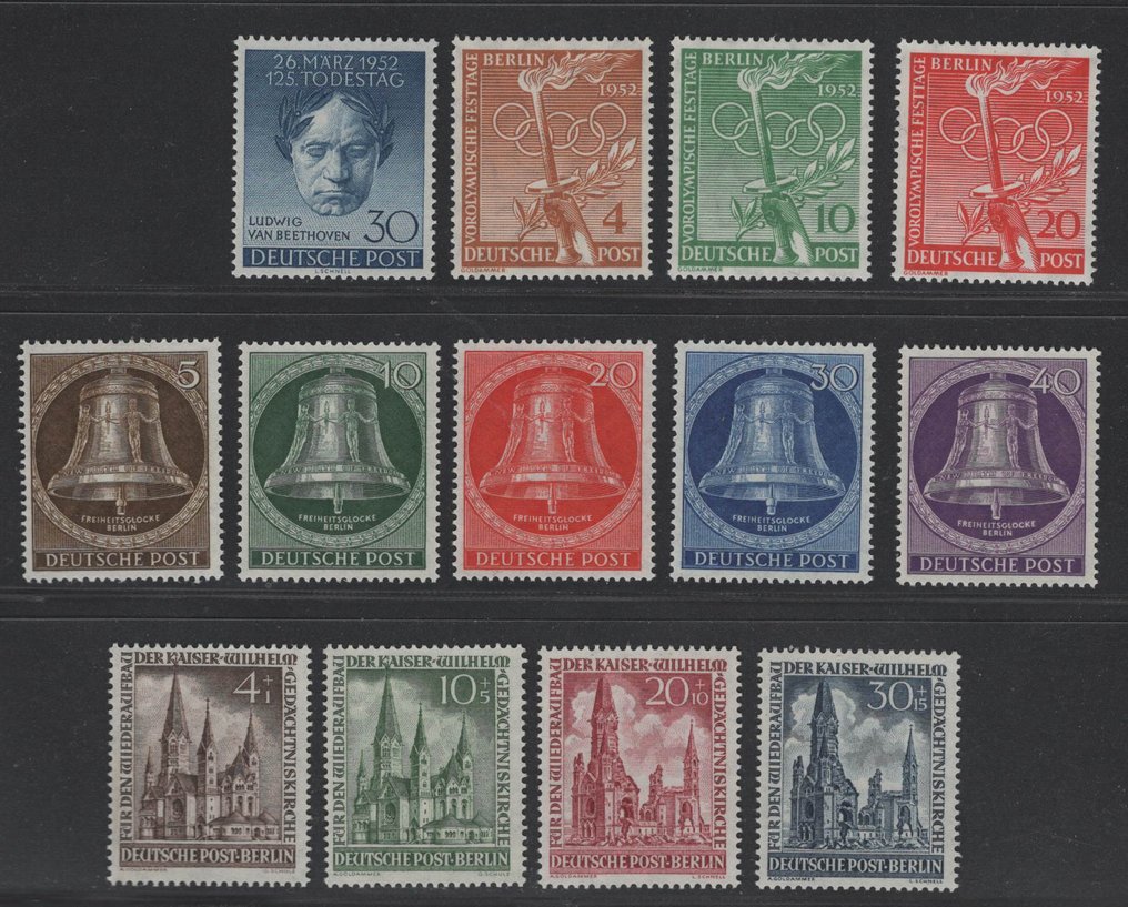 Berlin 1952/1953 - the two series completely up to No. 111 - Michel 87-111 #1.0