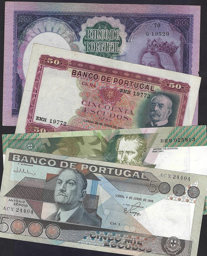 Portugal. - 6 banknotes - various dates #1.0