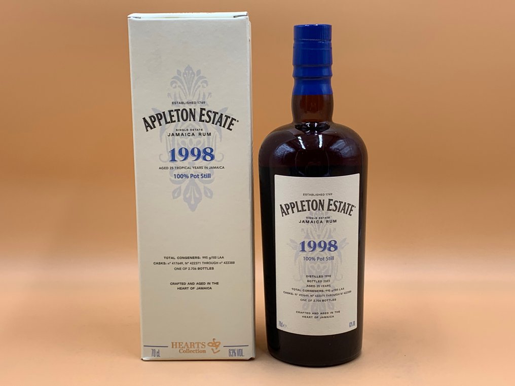 Appleton 1998 25 years old Velier - Hearts Collection - b. 2023 - 70cl #1.0