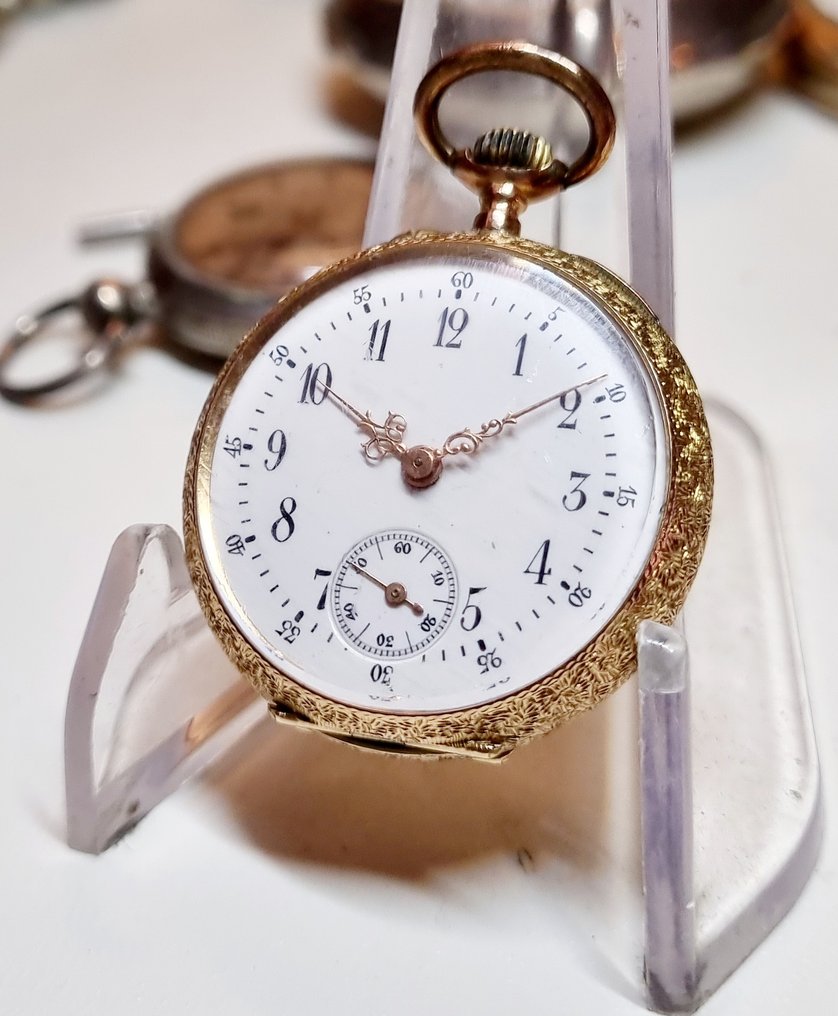 Remontoir cylinder 10 rubis 14k gold pocket watch No Reserve Price 134518 1850 1900 Catawiki