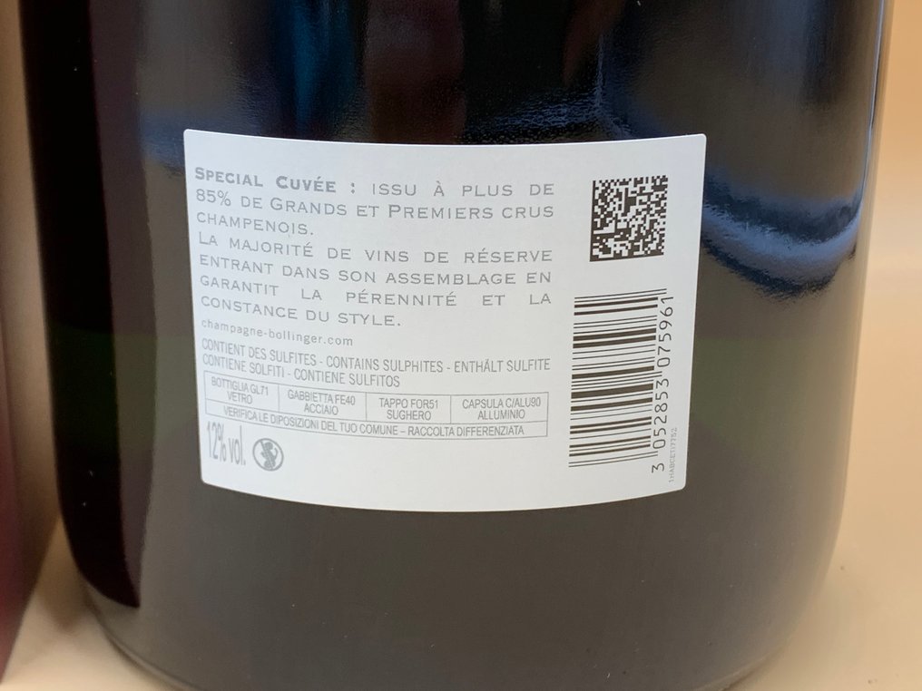 Bollinger, Spéciale Cuvée - Champagne Brut - 1 Doppio Magnum/Jèroboam (3.0L) #2.1