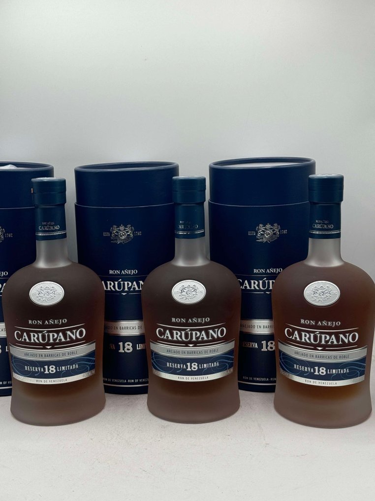 Carùpano - Reserva Limitada 18  - 70 cl - 3 flaskor #1.0